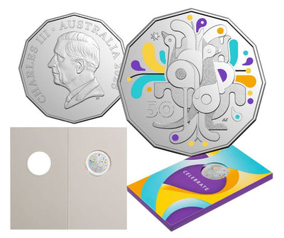 Celebrate Milestones with the 2025 “Celebrations” 50¢ Coloured Uncirculated Coin